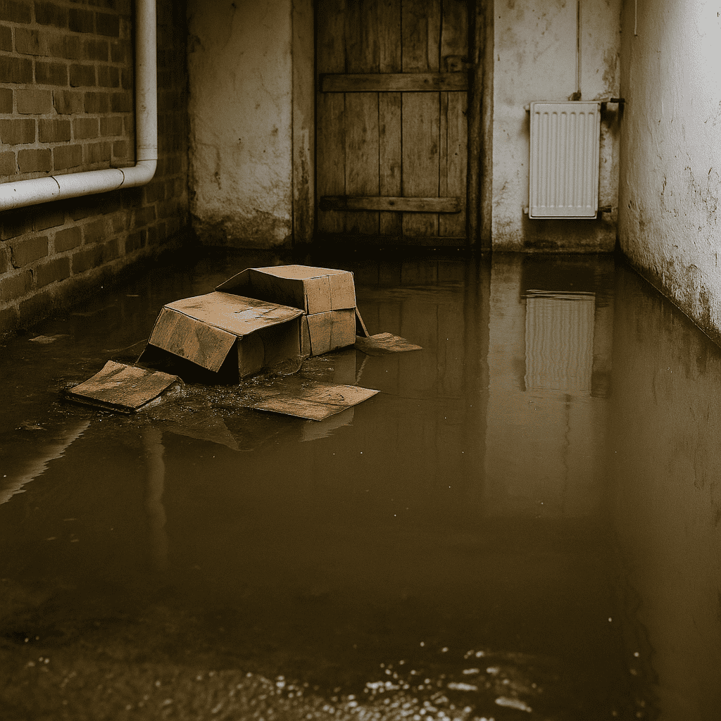 Feuchtigkeitsschäden - Keller unter Wasser und keiner Schuld