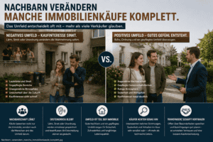 Die Immobilie passt. Der Grundriss &uuml;berzeugt. Die Lage wirkt gut. Die Finanzierung steht fast. Und trotzdem scheitern manche Kaufentscheidungen am Ende an einem Faktor, den viele Verk&auml;ufer massiv untersch&auml;tzen: den Nachbarn.