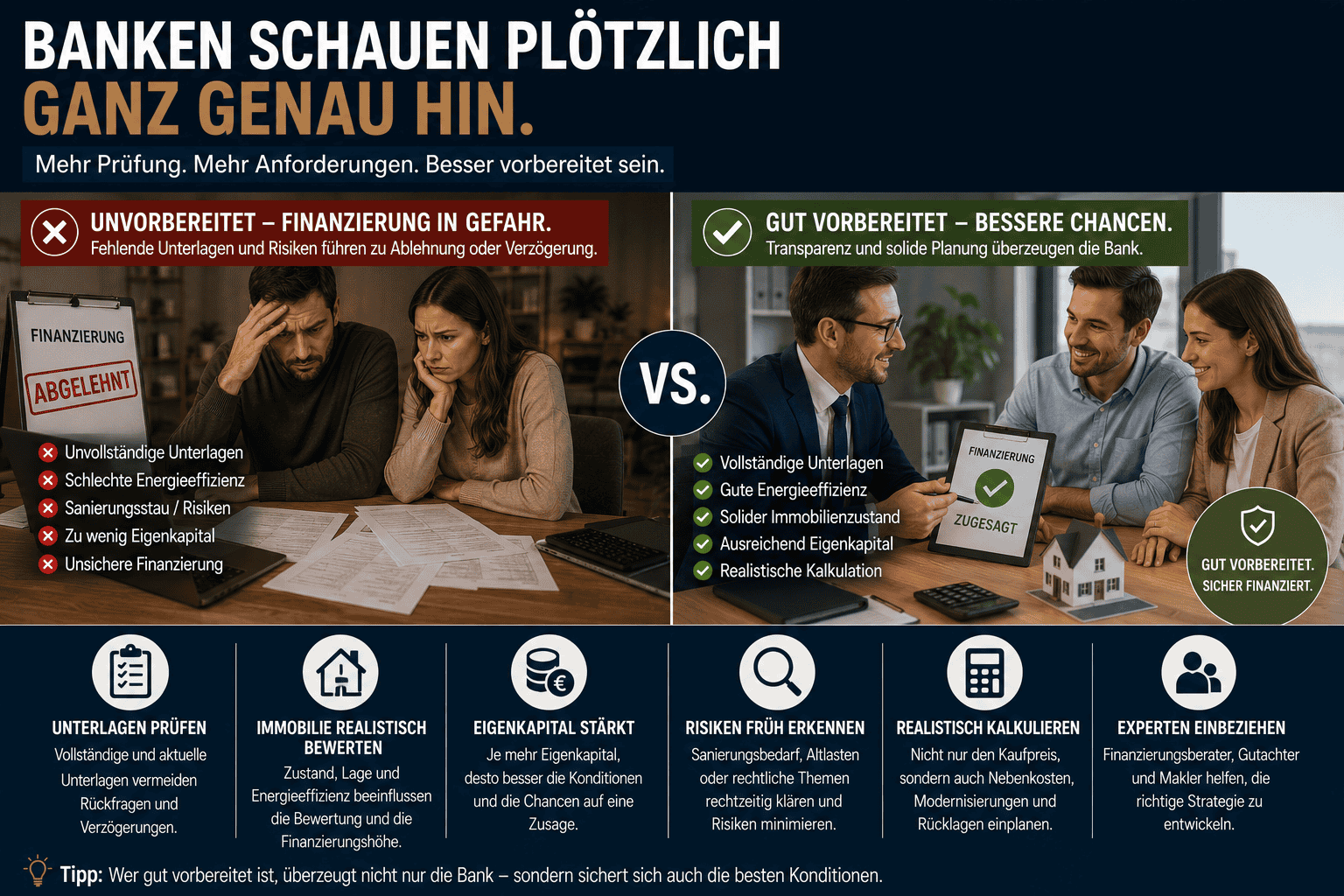 Noch vor wenigen Jahren liefen viele Finanzierungen erstaunlich unkompliziert ab. Wer ein ausreichendes Einkommen hatte und eine Immobilie kaufen wollte, erhielt oft innerhalb kurzer Zeit eine Zusage.