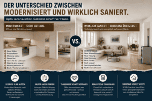 Der Unterschied zwischen modernisiert und saniert

