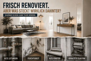 &bdquo;Frisch renoviert&ldquo; bedeutet nicht automatisch &bdquo;gut saniert&ldquo; Die Immobilie wurde frisch renoviert. Eine Aussage, die bei Besichtigungen fast immer positiv wirkt. Und genau das ist auch verst&auml;ndlich. Neue B&ouml;den, moderne Farben und ein sch&ouml;nes Bad erzeugen sofort ein gutes Gef&uuml;hl.