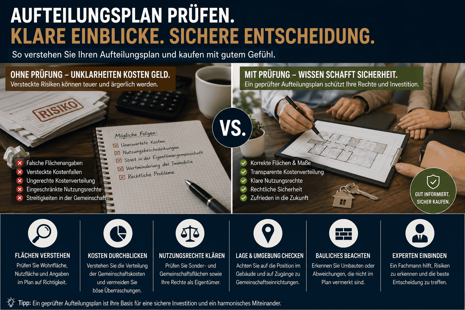 Wer sich für den Kauf einer Eigentumswohnung interessiert, begegnet oft dem Begriff des Aufteilungsplans. Überrascht? Viele Käufer sind sich nicht bewusst, wie wichtig dieses Dokument ist