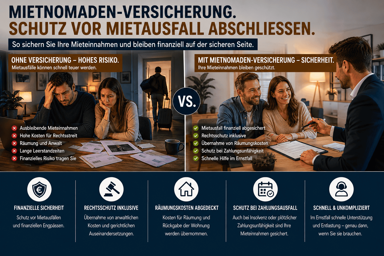 Die Zahl der Mietnomaden, die ihre Miete nicht zahlen, hat in den letzten Jahren stark zugenommen. Vermieter stehen häufig vor der Herausforderung, wochenlang auf ihr Geld zu warten