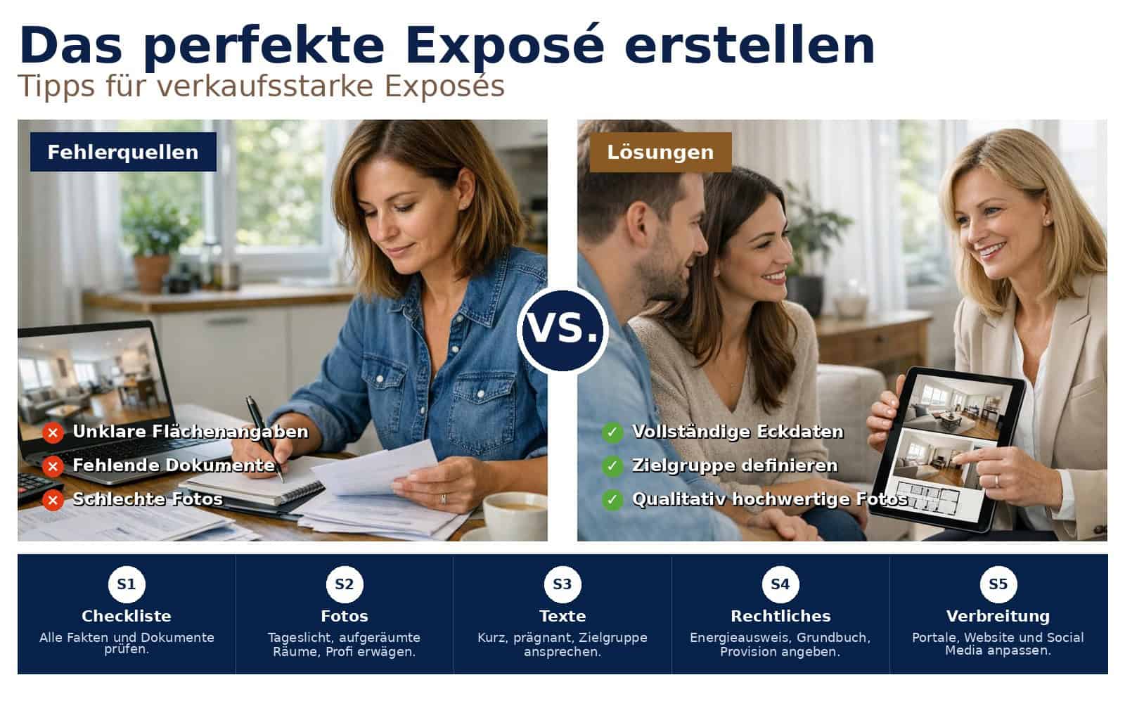 Immobilien Exposé erstellen: Praxisleitfaden mit Checkliste, Foto- und Text-Tipps sowie Vermarktungsstrategien für Verkäufer, Makler und Eigentümer.
