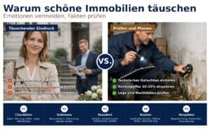 Warum die sch&ouml;nste Immobilie beim Kauf oft zur Fehlentscheidung wird: Tipps, typische Hauskauf Fehler vermeiden und Anlagepotenziale realistisch einsch&auml;tzen.
