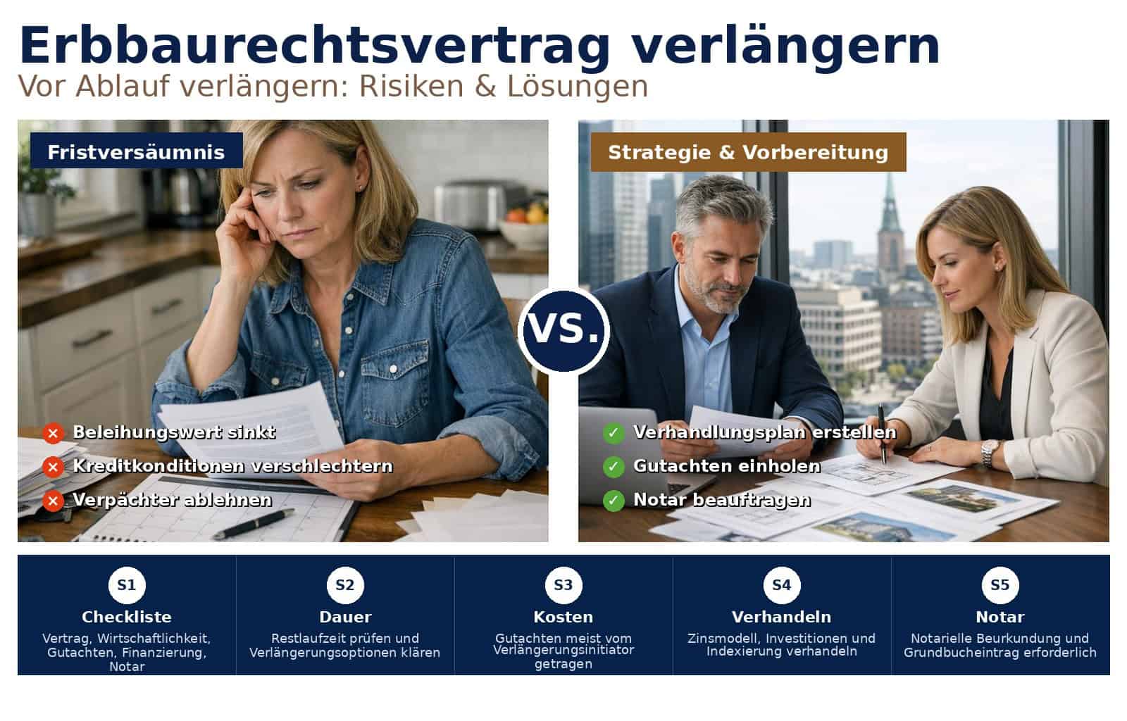 Erbpachtvertrag verlängern: Praxistipps für Eigentümer, Käufer und Investoren zu Verhandlung, Fristen, Kosten und rechtlichen Fallstricken praxistnah erklärt.