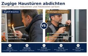 Haustür abdichten: Praktische Schritt-für-Schritt-Tipps, um Zugluft zu stoppen, Heizkosten zu reduzieren und Dichtungen selbst fachgerecht nachzurüsten. Haustür abdichten: Praktische Schritt-für-Schritt-Tipps, um Zugluft zu stoppen, Heizkosten zu reduzieren und Dichtungen selbst fachgerecht nachzurüsten.