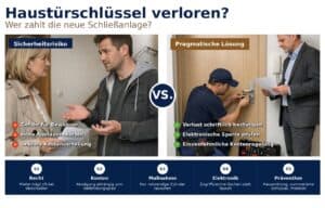 Haust&uuml;rschl&uuml;ssel verloren? Wer tr&auml;gt die Kosten f&uuml;r eine neue Schlie&szlig;anlage bei Mietwohnungen, welche Rechte gelten f&uuml;r Mieter und Vermieter und wie ist vorzugehen?