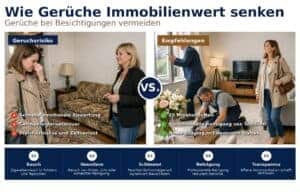 Gerüche beeinflussen Besichtigungen und Verkaufspreis stark. Praxistipps für Verkäufer, Makler und Käufer: Gerüche erkennen, neutralisieren und Wert sichern. Gerüche beeinflussen Besichtigungen und Verkaufspreis stark. Praxistipps für Verkäufer, Makler und Käufer: Gerüche erkennen, neutralisieren und Wert sichern.