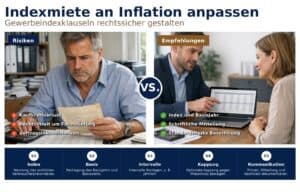Praktische Anleitung f&uuml;r Vermieter: So passen Sie Indexmietvertr&auml;ge bei Gewerbeimmobilien an die Inflation an, rechtssicher und wirtschaftlich sinnvoll an.