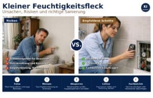 Ein kleiner Feuchtigkeitsfleck ist oft mehr als Kosmetik. Erfahren Sie Ursachen, Risiken und praktikable Sanierungsschritte für Feuchtigkeit im Haus. Ein kleiner Feuchtigkeitsfleck ist oft mehr als Kosmetik. Erfahren Sie Ursachen, Risiken und praktikable Sanierungsschritte für Feuchtigkeit im Haus.