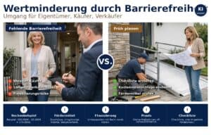 Bei Kauf, Verkauf oder Finanzierung: So rechnen Sie die Wertminderung wegen fehlender Barrierefreiheit ein, erkennen Risiken und nutzen F&ouml;rdermittel clever.