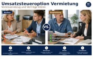 Praxisorientierte Tipps zur Umsatzsteueroption bei Gewerbevermietung: Vorteile, Risiken und Handlungsempfehlungen f&uuml;r Vermieter, Investoren und Eigent&uuml;mer.